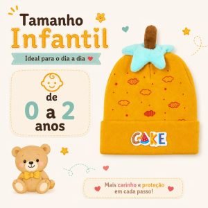 Touca Infantil Quentinha Confortável para Bebê em Dias Frios